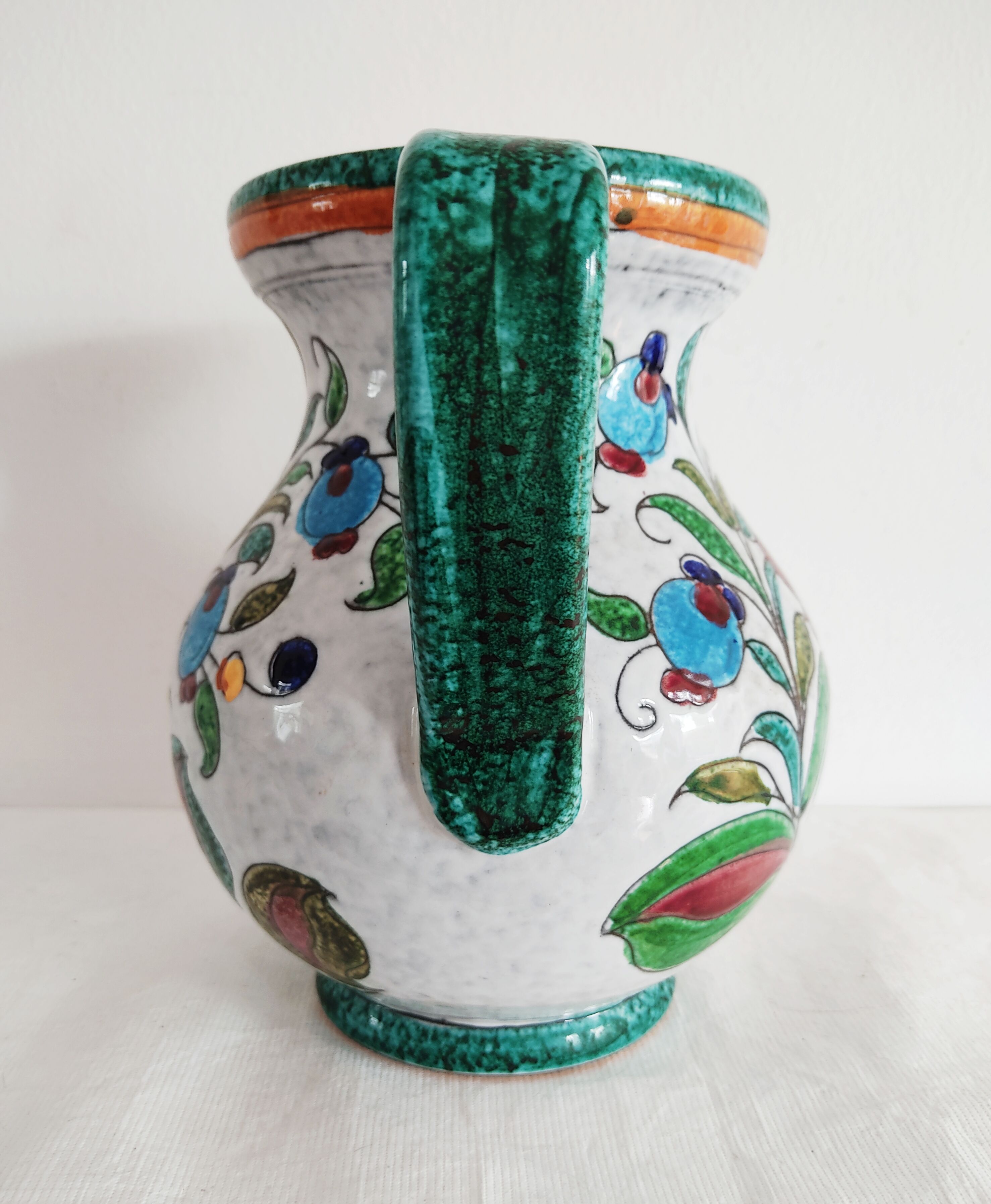 Italian jug in Longwy style