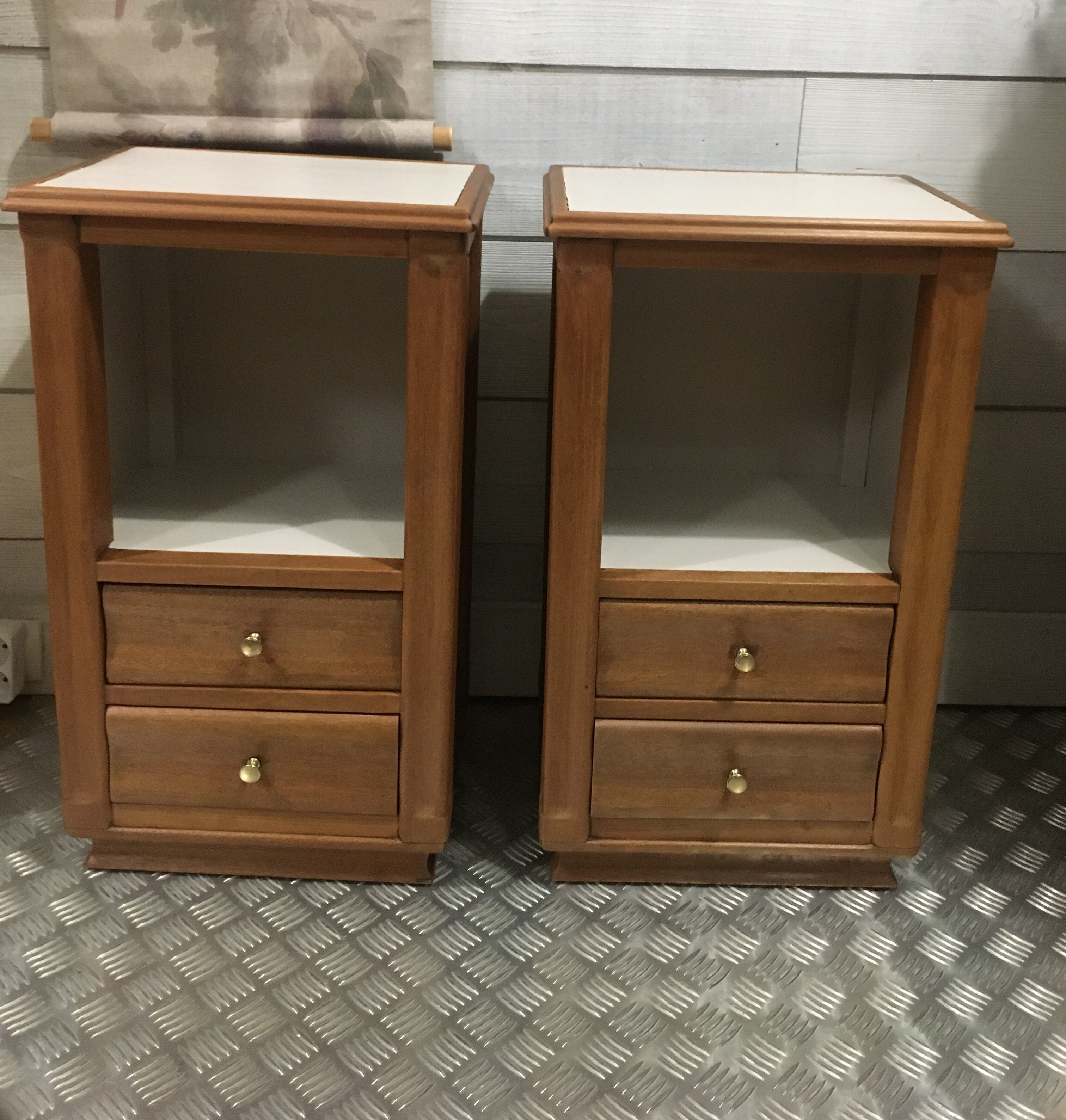 Pair of bedside tables 50s