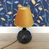 Lampe en grès bleu vintage