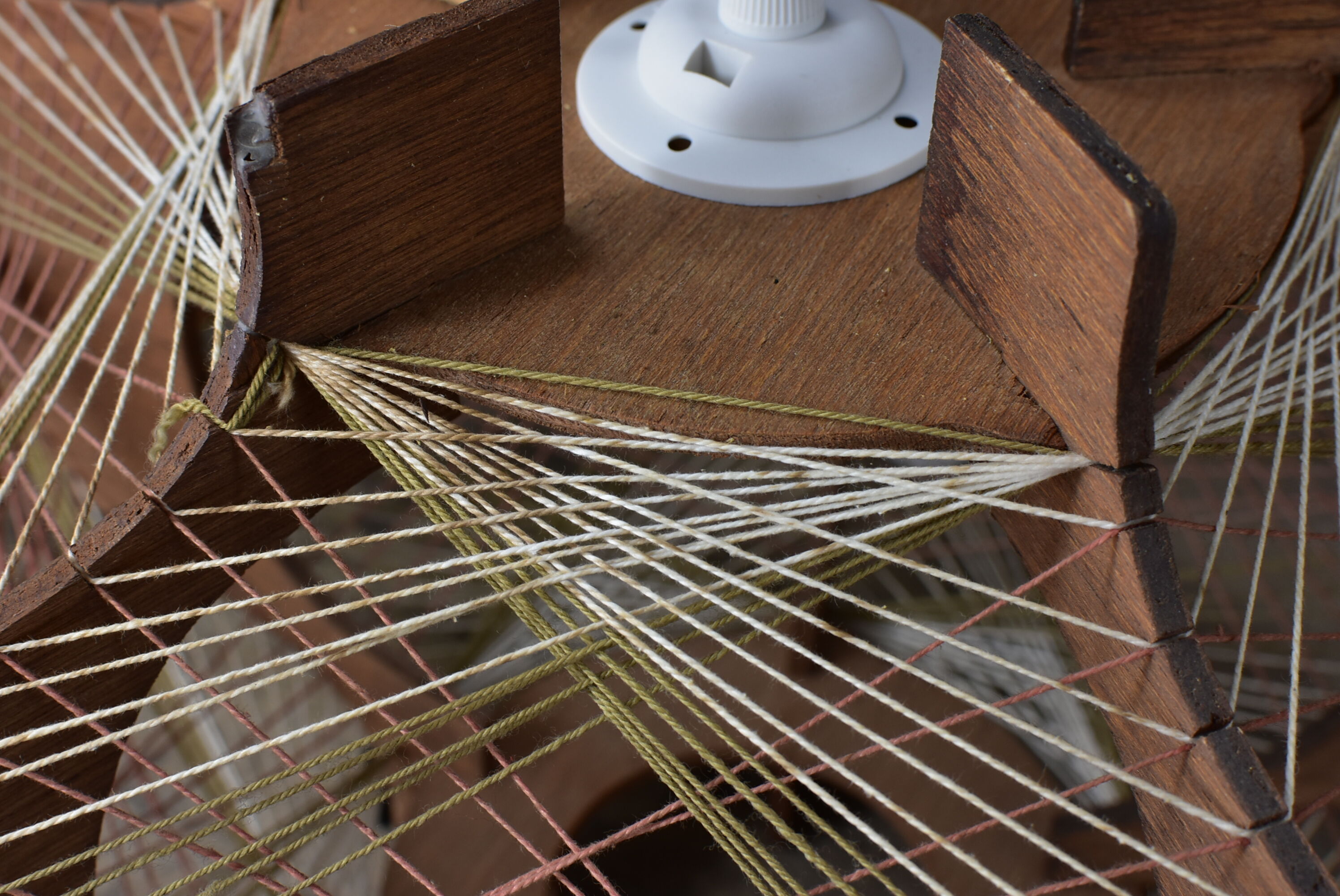 Suspension vintage bois et fils n2