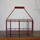 Red metal bottle holder