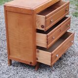Commode vintage des années 50 pieds compas 3 tiroirs