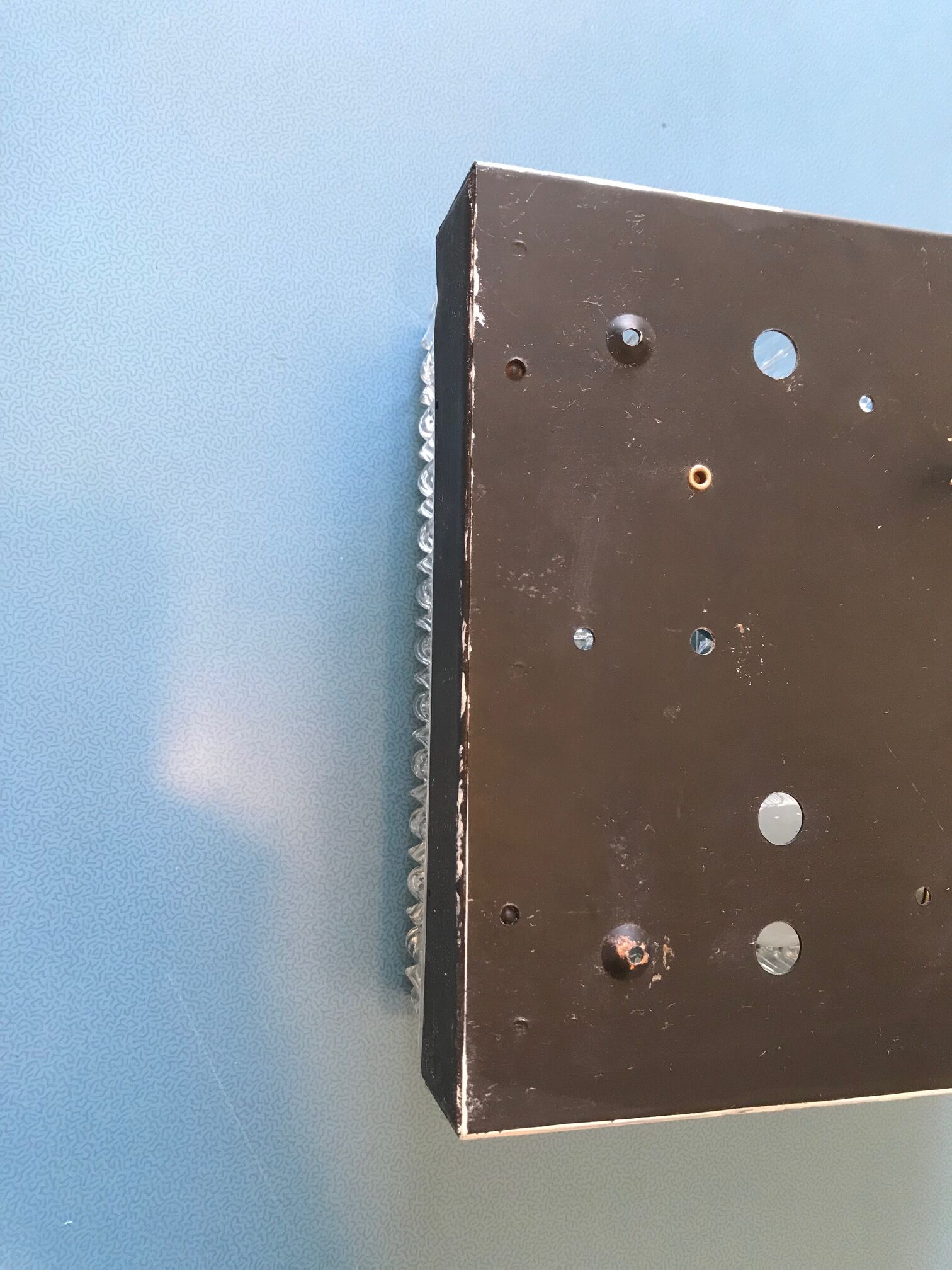 Square ceiling light in chisled glass