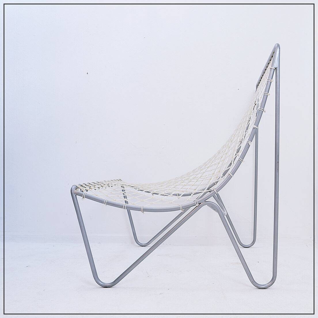 Vintage armchair - Metal and synthetic rope