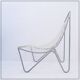 Vintage armchair - Metal and synthetic rope