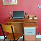 Restored vintage desk + matching chair 89 x 50 x 76 cm