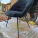 Vintage Black Sheepskin Armchair
