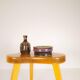Modern Swedish Scandinavian stool in lacquered birch, 1970s.