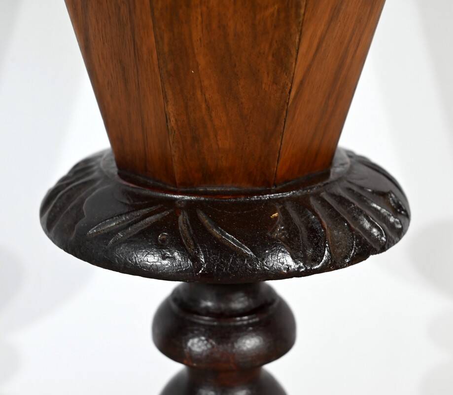 Trumpet Table for Work and Games, Walnut – Late 19th Century