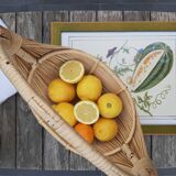 Vintage wicker fruit basket