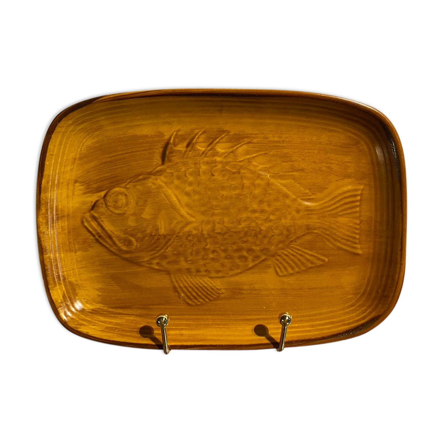 Set of 6 vintage plates with St Clément fish decor