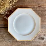 3 Sarreguemines octagonal beaded plates