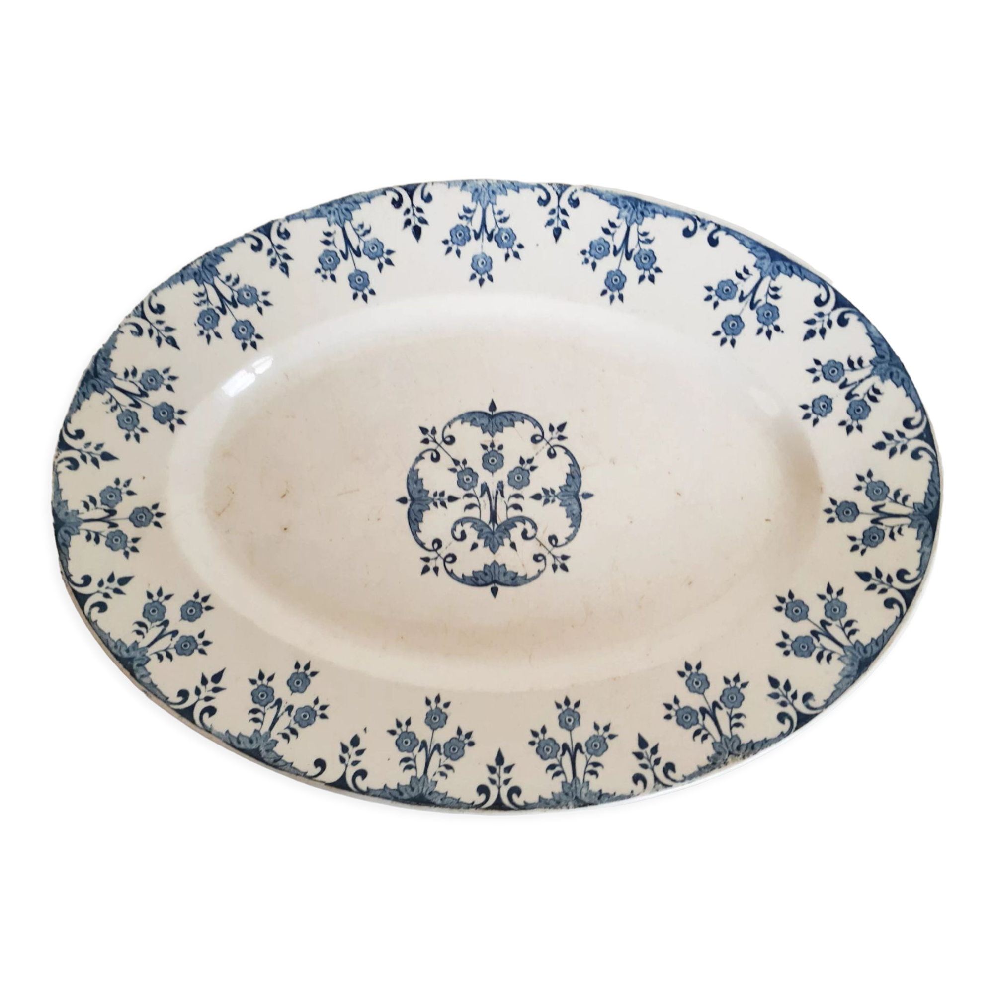 Oval serving dish in Gien earthenware