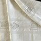 Sublime drap en lin dentelles broderies et monogramme