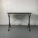 Marble and wrought iron bistro table