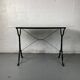Marble and wrought iron bistro table