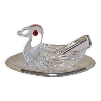 Duck sugar bowl with tongs