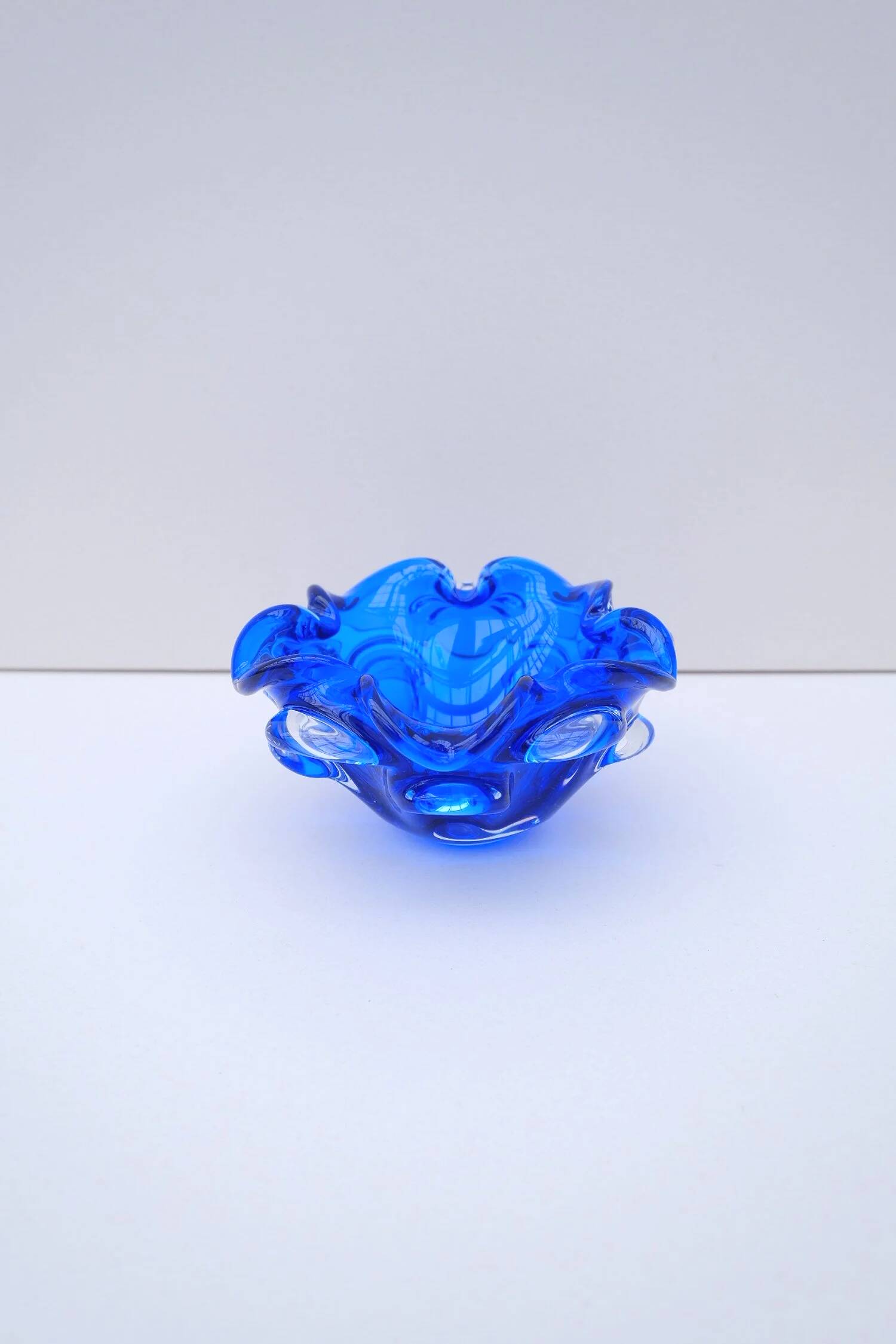 Murano glass trinket tray, blown glass, Italy 1960