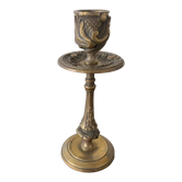 Antique bronze candle holder