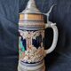 Beer mug 1 liter lowenbrau munich ceramic / numbered