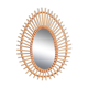 Vintage rattan sun mirror