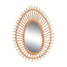 Vintage rattan sun mirror