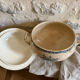 Fruit bowl in Creil and Montereau ironstone, Guirlande model.