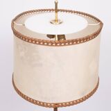 Floor lamp Charlotte Wawer parchment Shade Brass details 1950s Germany