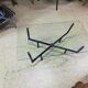 Coffee table with vintage iron base
