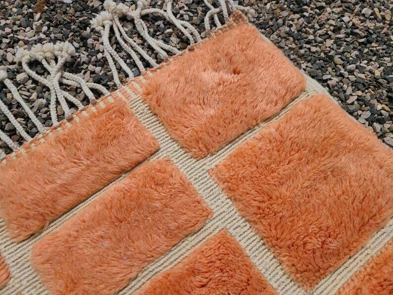 Mrirt Moroccan rug orange terracotta 300x250 cm – geometric pattern