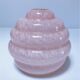 Art Deco wall lamp glass Clichy pink and porcelain