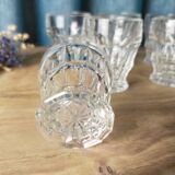 12 vintage white glasses