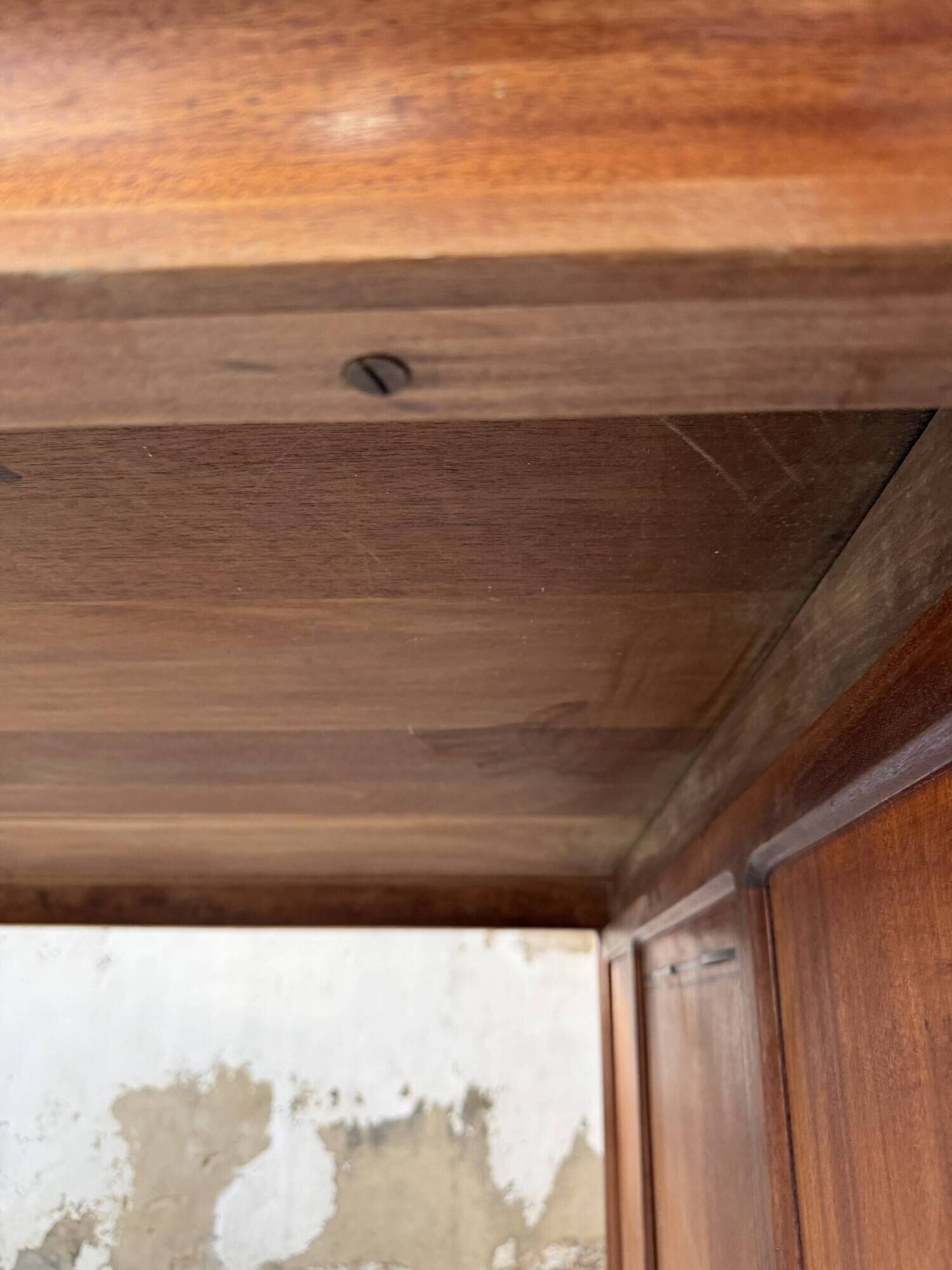 Double-sided walnut counter desk 1900