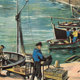 Poster "Fishing" educational grid 1965