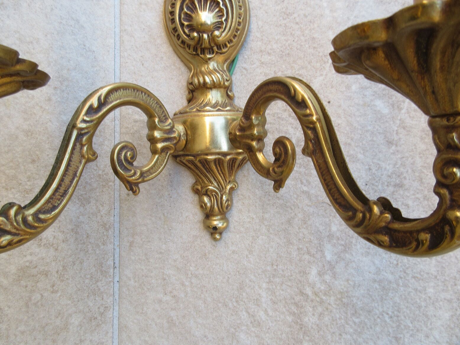 pair of bronze wall light