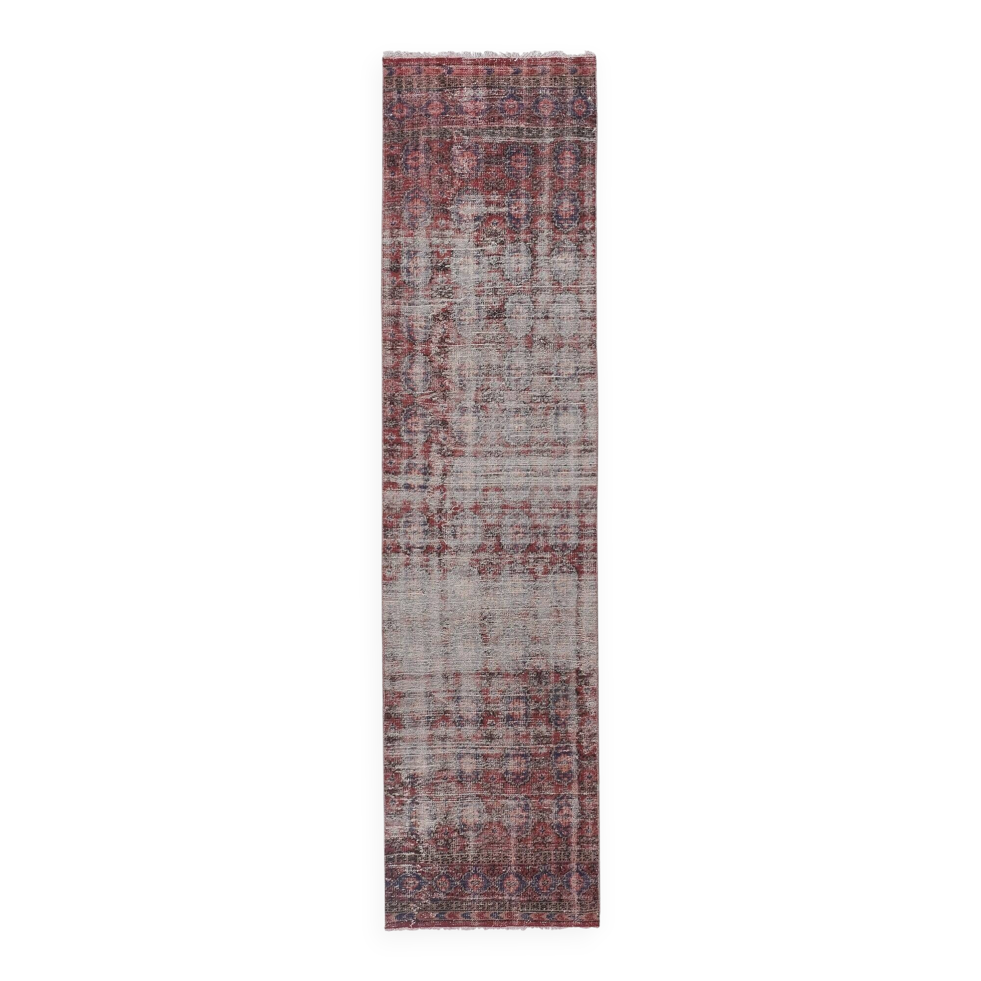 Vintage Turkish hallway rug 80x327 cm