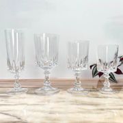 6 Cristal D'Arques Louvre model red wine glasses
