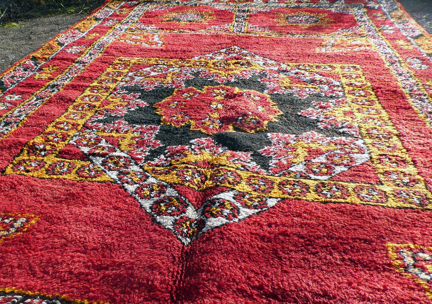 Vintage Moroccan Berber carpet Boujaad by Khenifra XXL 352x174 cm