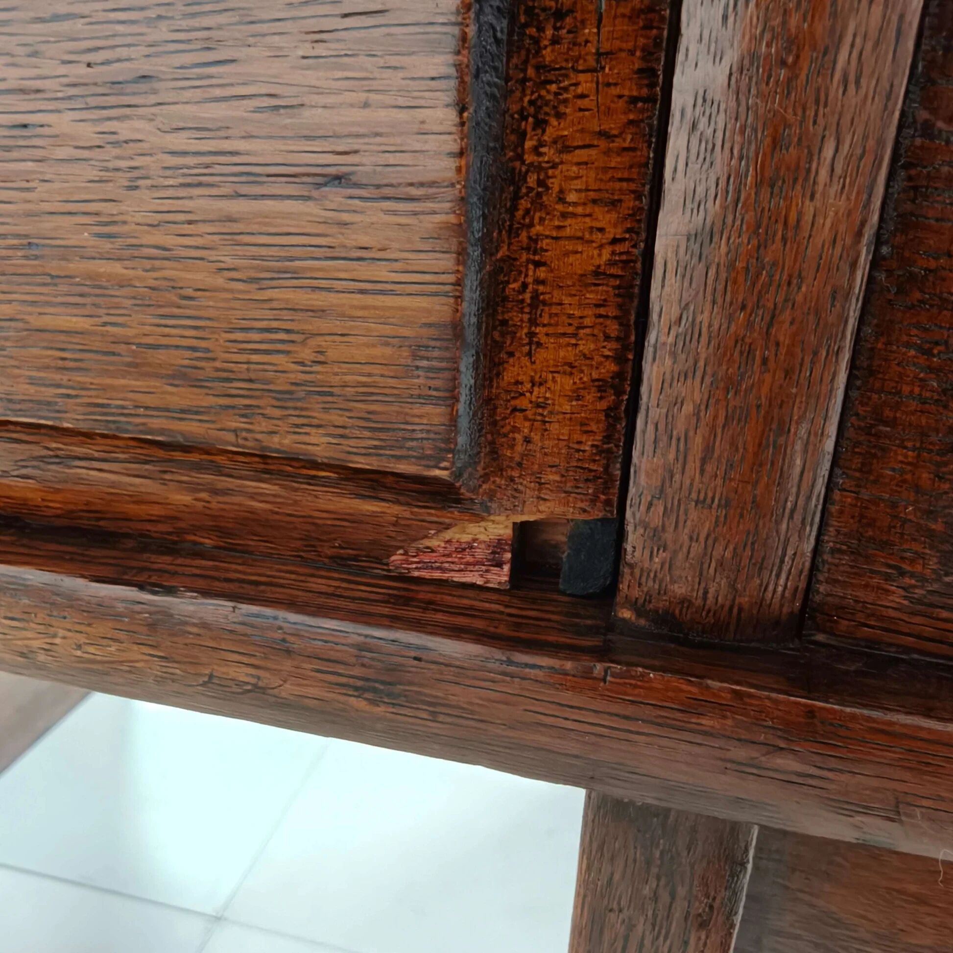 Antique oak writing desk by Stolzenberg – tambour roll top desk – c1880
