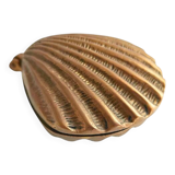 Boîte vintage en laiton en forme de coquillage