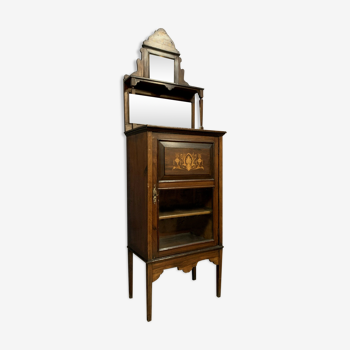 Vitrine d'apparat époque Napoléon III en marqueterie de bois précieux vers 1850