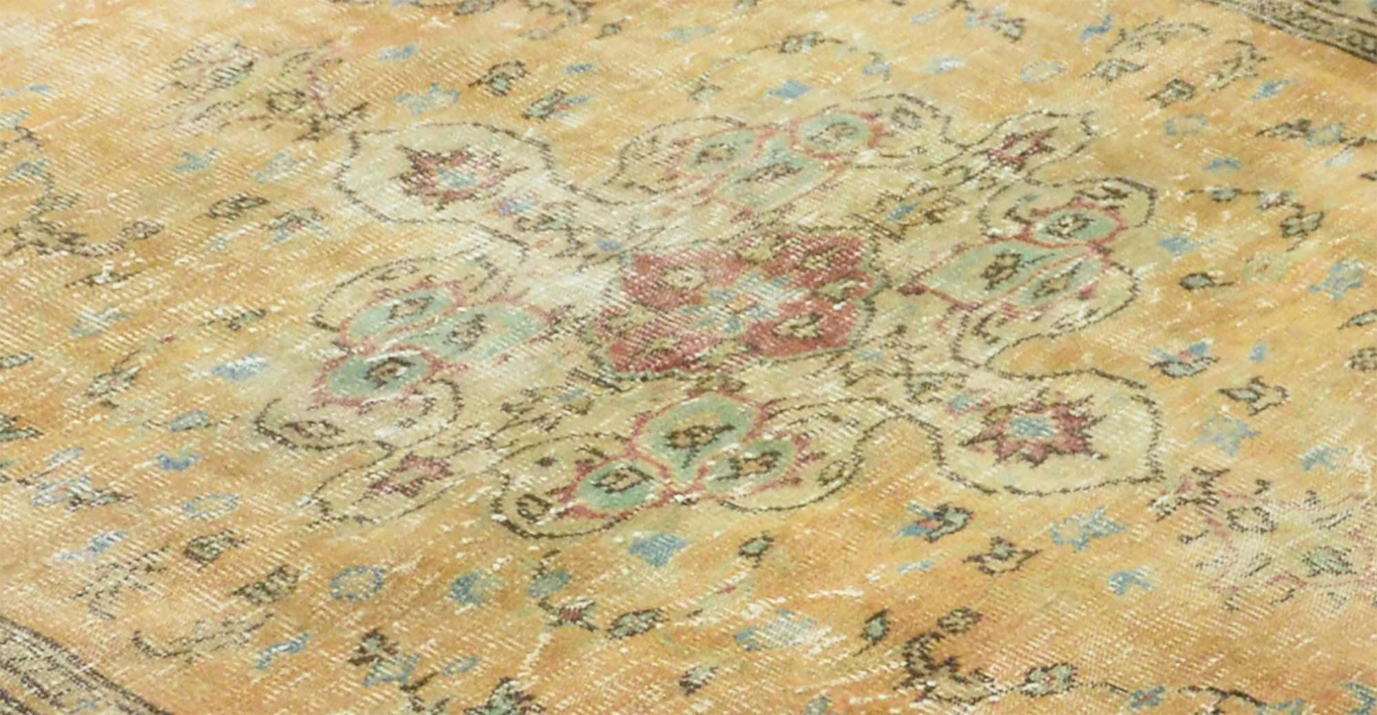 Anatolian handmade vintage rug 271 cm x 185 cm