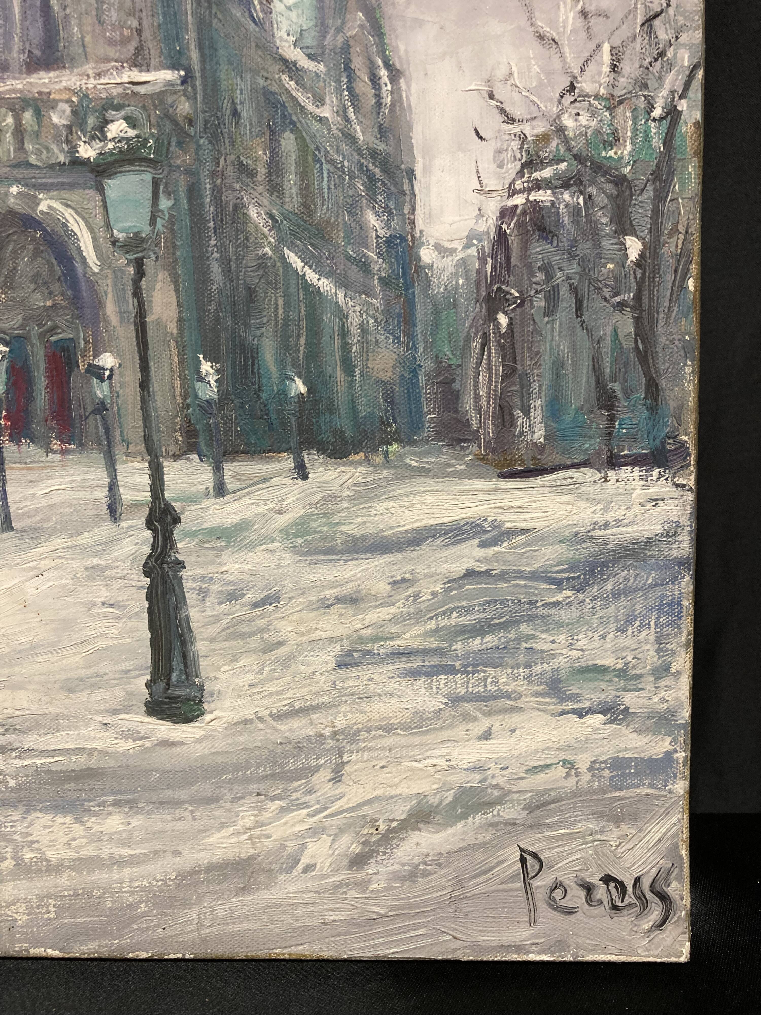Pierre PERESS (1919-1990) Notre-Dame de Paris, Oil on canvas 1980's