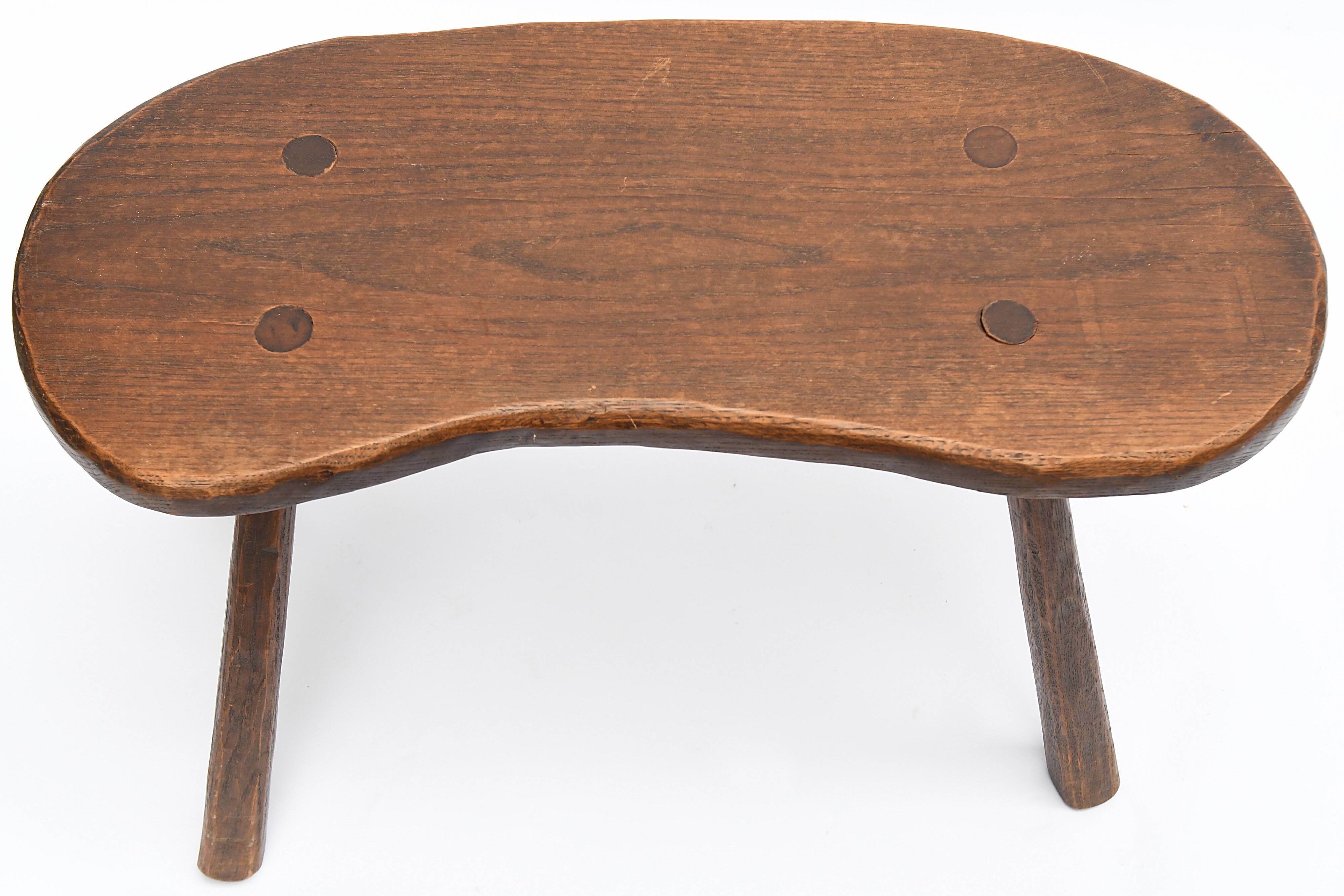Brutalist solid wood bench