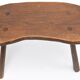 Brutalist solid wood bench