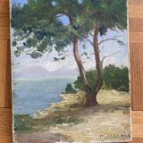 Oil on canvas pine umbrella