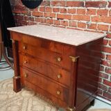 Half-column Empire chest of drawers