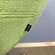 Lounge chair "Planet" by Stokke, chrome and lime green fabric cover, mid-century