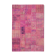 Handwoven oriental overdyed 202 cm x 298 cm pink patchwork carpet