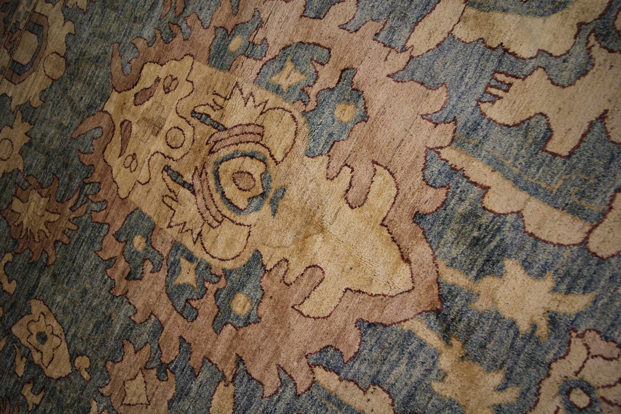 Tapis traditionnel vintage persan Ziegler tissé à la main Tapis de salon en laine